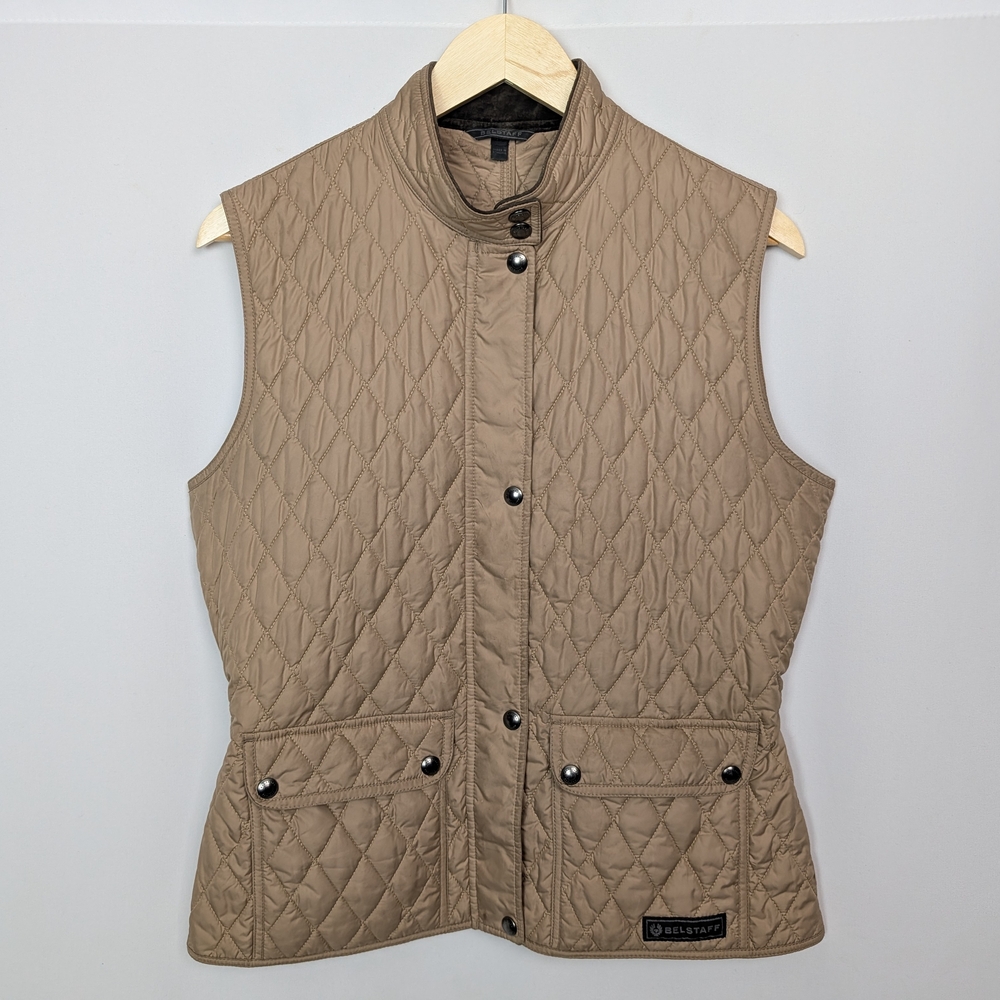 Belstaff Women's Tan Quilted Vest
